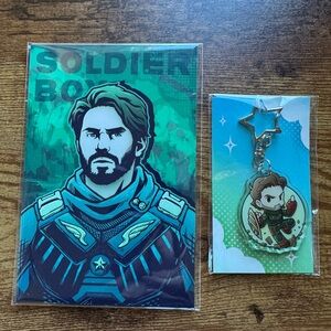 Bundle of 2 Soldier Boy Keychain Art Print By Dean Draws NIP